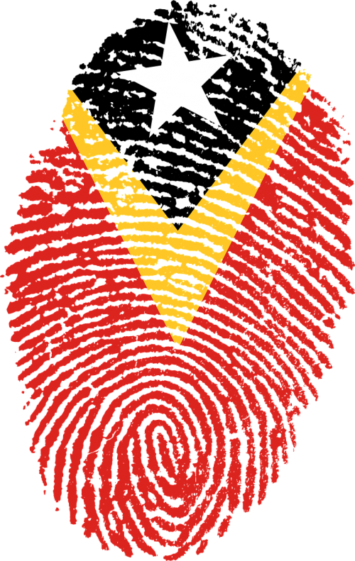 east timor flag fingerprint