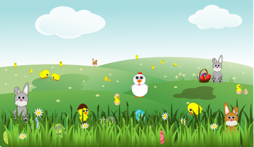 easter spring grass