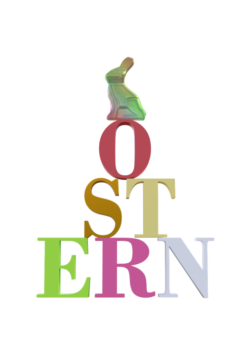 easter lettering text