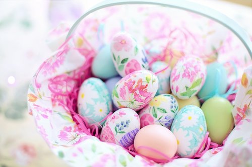 easter  basket  eggs