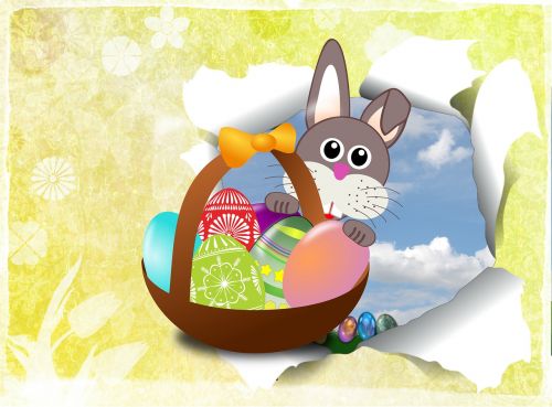 easter background hare