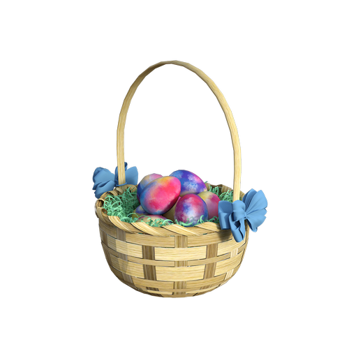easter basket  eggs  grass
