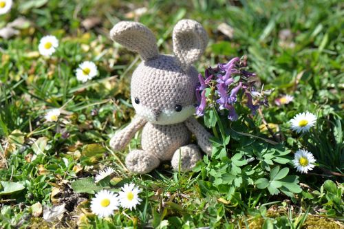 easter bunny crochet fabric