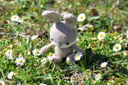 easter bunny crochet fabric