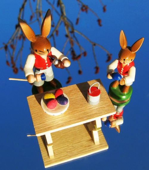 easter bunny figures paint