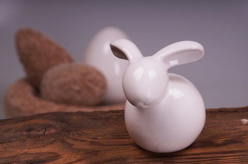 easter bunny  porcelain  figure