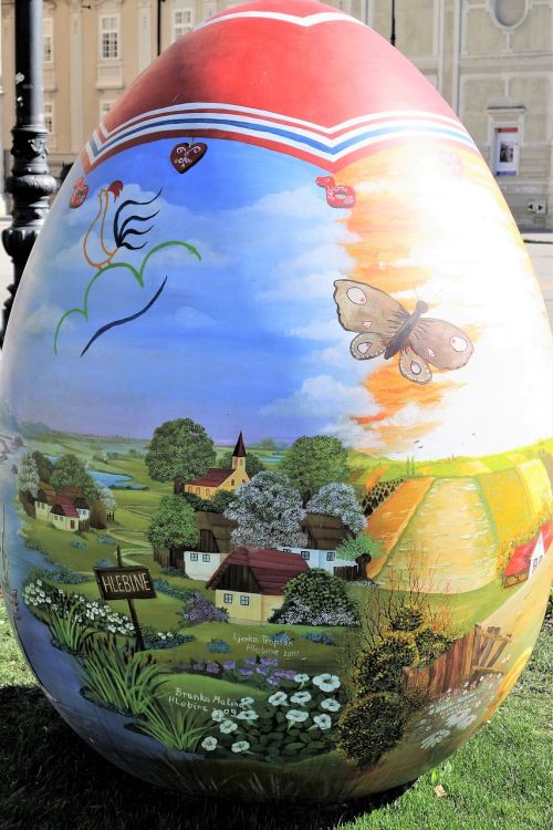 easter egg croatian naive art traditional