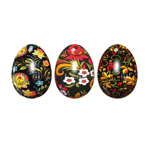easter eggs of chickens painted eggs