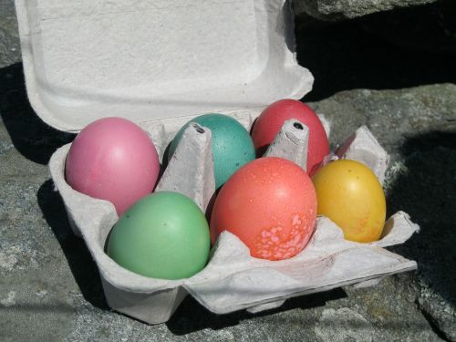 easter eggs colored eggs holidays