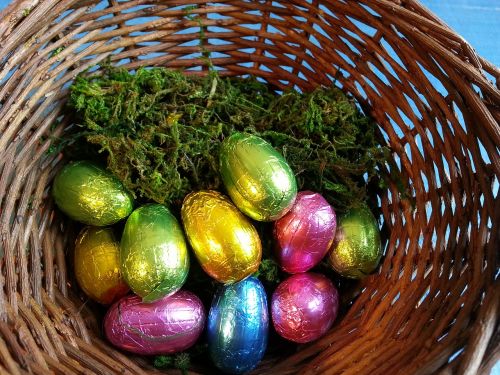easter eggs egg basket