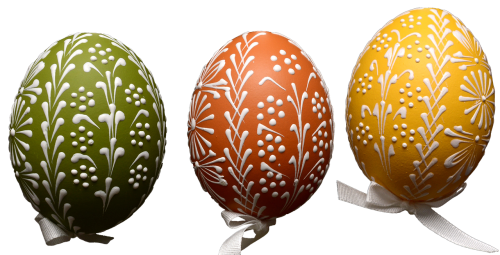 easter eggs painted isolated easter