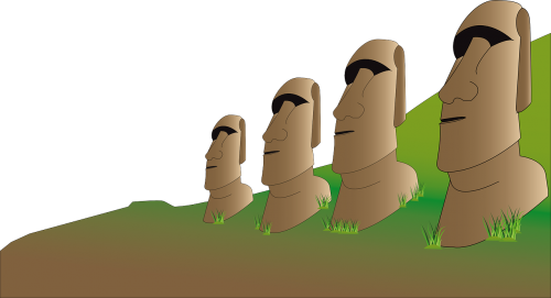 easter island moai stone