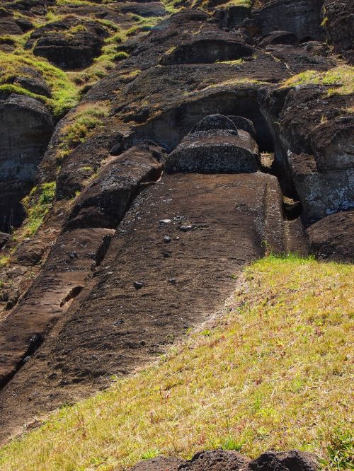 easter island moai huge