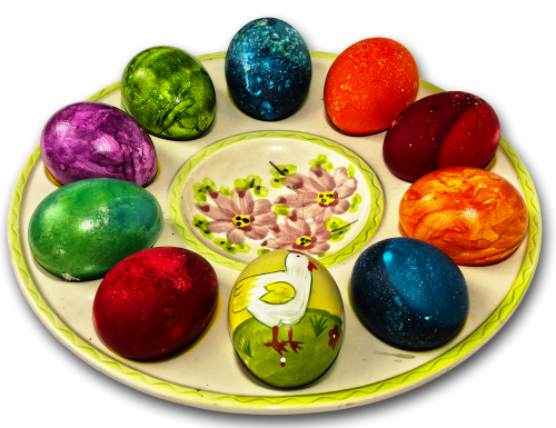 easter plate easter decoration easter eggs