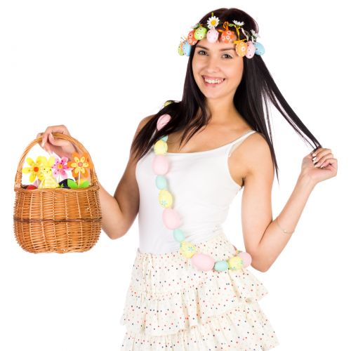 Easter Woman And Basket