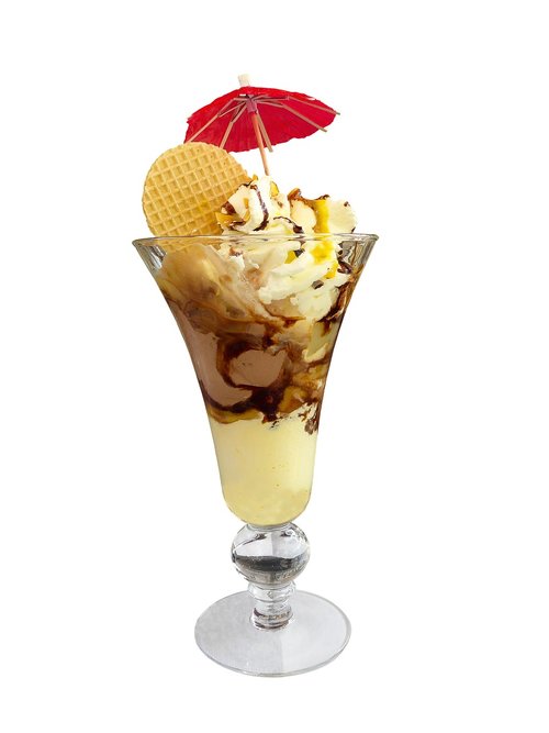 eat  ice  ice cream sundae
