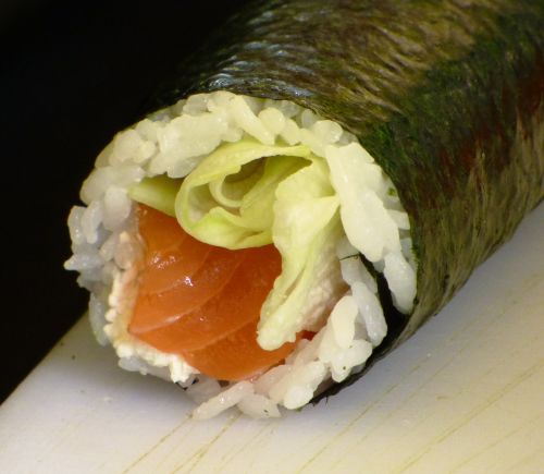 eating sushi food