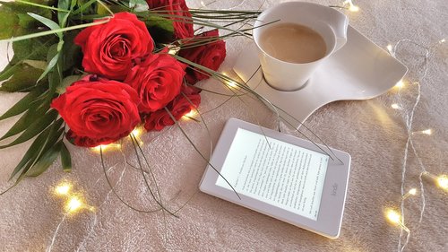 ebook  reader  roses