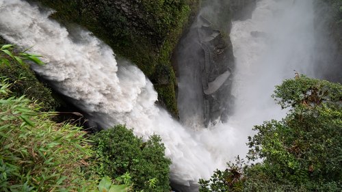 ecuador  banos  waterfall