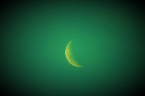Eerie Green Moon