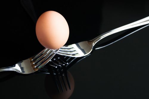 egg forks boiled