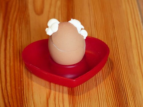 egg burst boiled egg