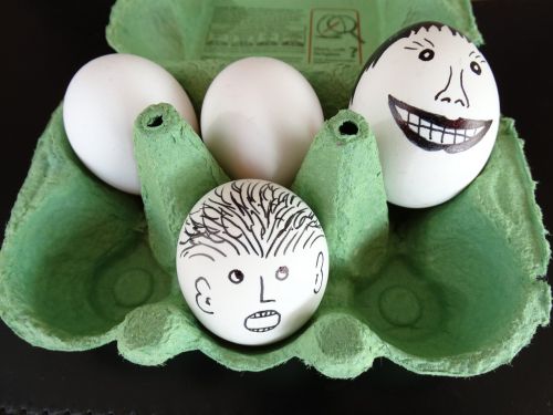 egg painted faces