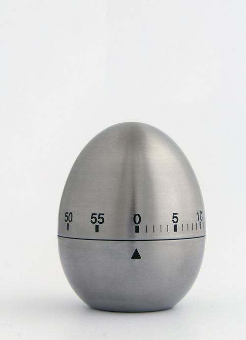 egg alarm clock grey