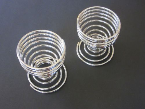 egg cups wire chrome plated