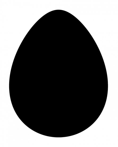 Egg Silhouette Clipart Template