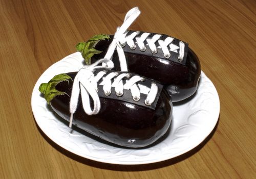 eggplant shoes vegetables