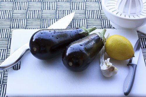 eggplant  lemon  garlic