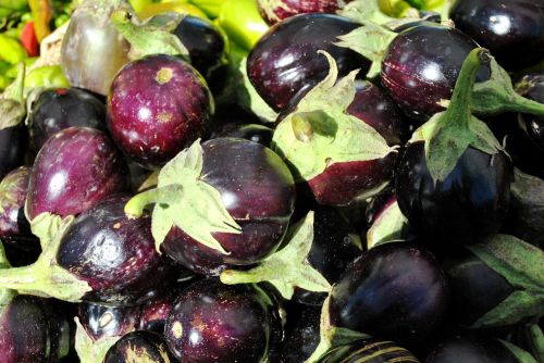 eggplants vegetables farmers market