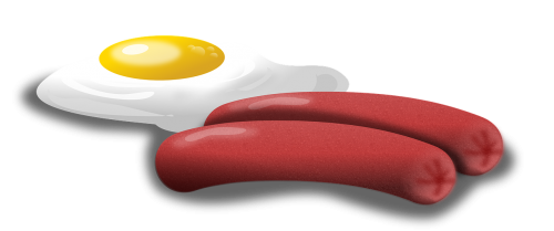eggs sausages food