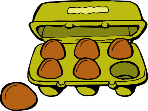 eggs carton gold