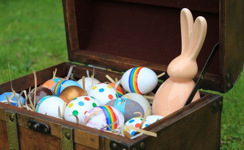 eggs  dyed  rabbit
