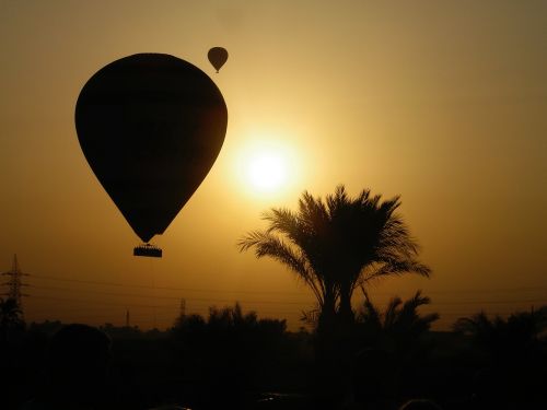 egypt balloon sunrise