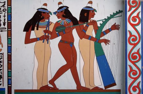 egypt fresco mural