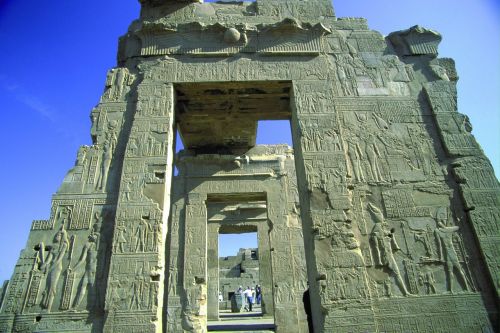 egypt views stone gate scenery