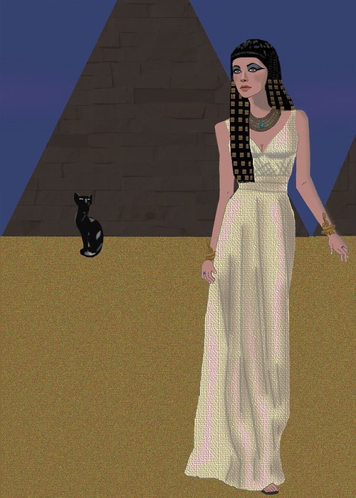 egyptian pyramids  woman  sand