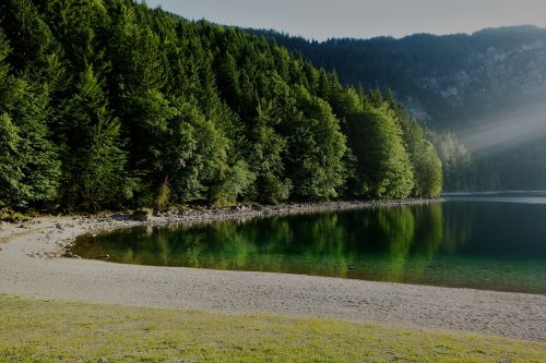 eibsee abendstimmung beach