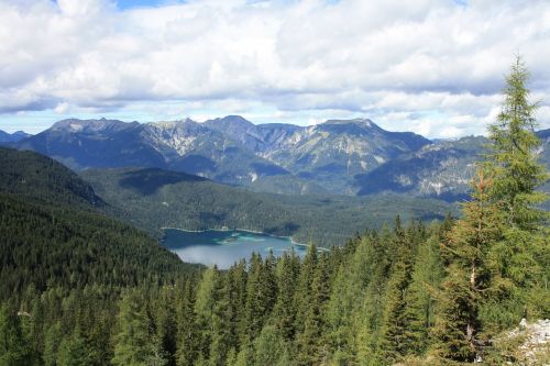 eibsee forest mountains