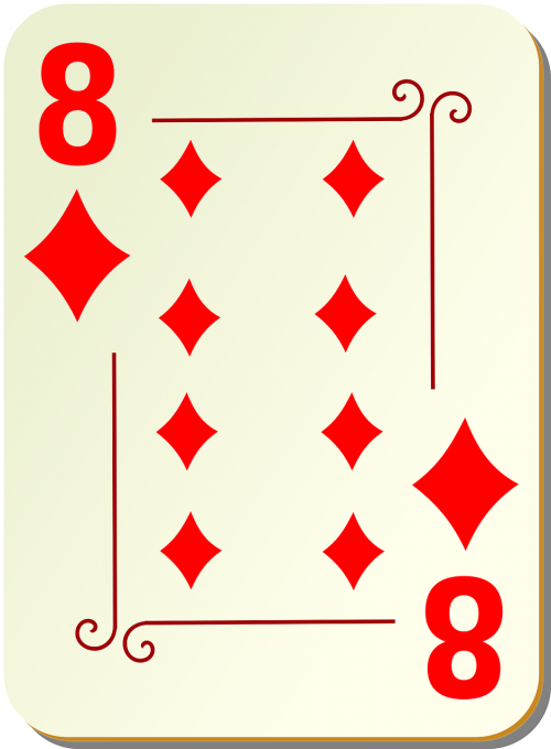 eight diamonds playing cards