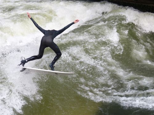 eisbach surfer surfing