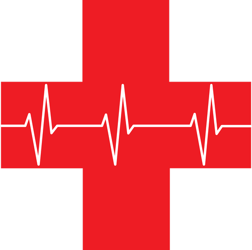 ekg  red cross  first aid