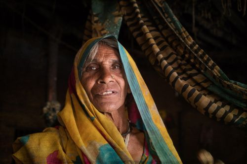 elderly girl portrait