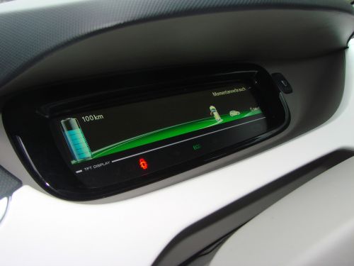 electric car speedo display