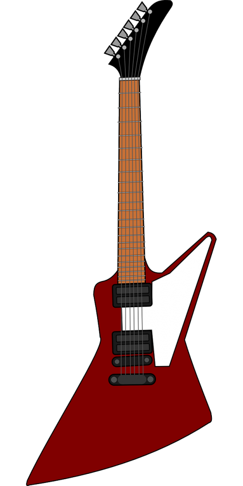 electric guitar music red