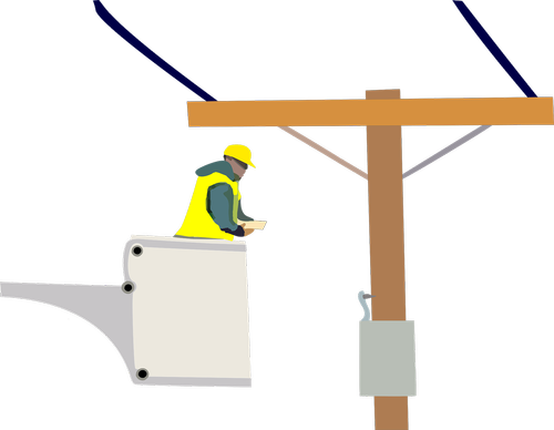 electrician  power lines  worker