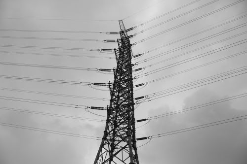 electricity black and white photography